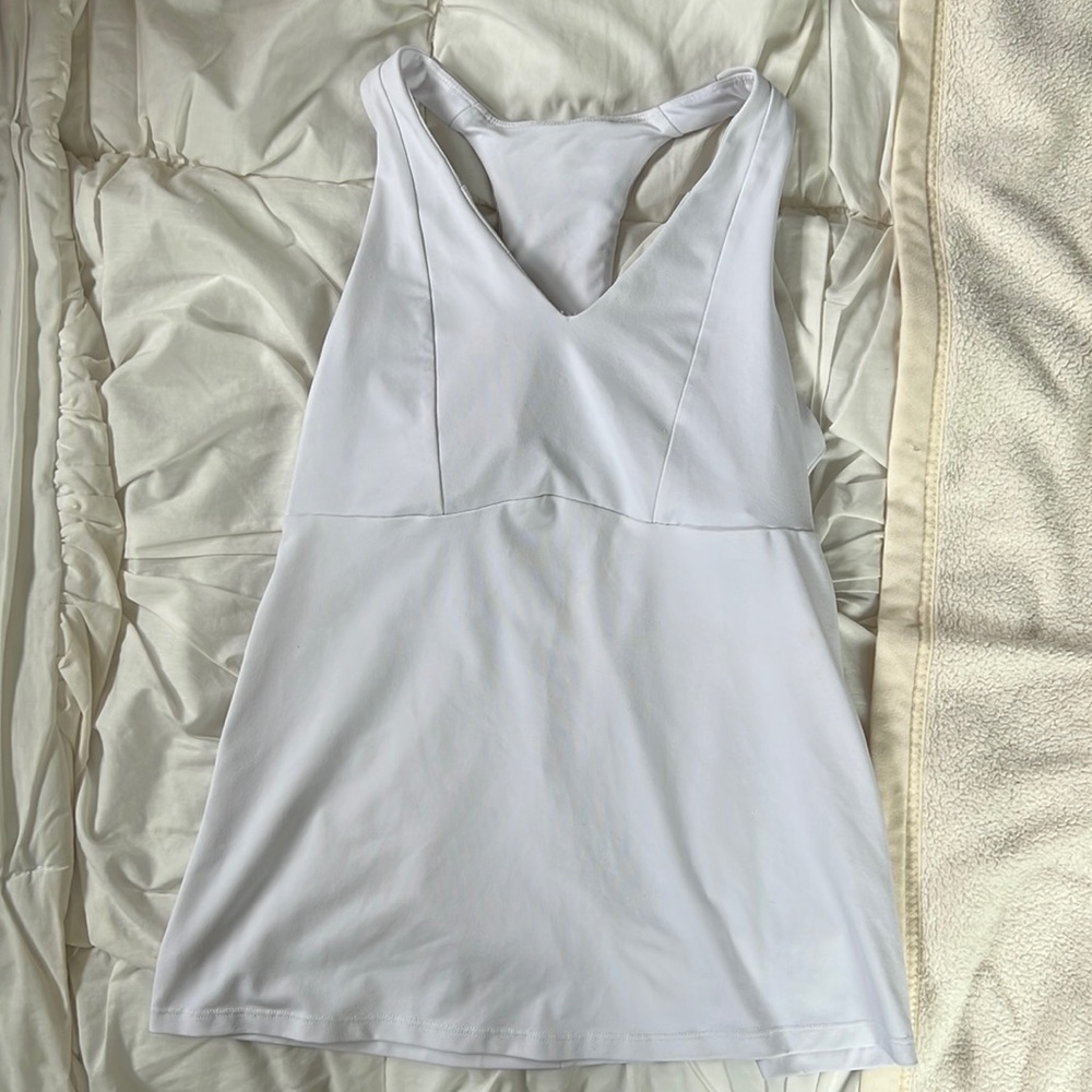 Fabletics white racerback workout top